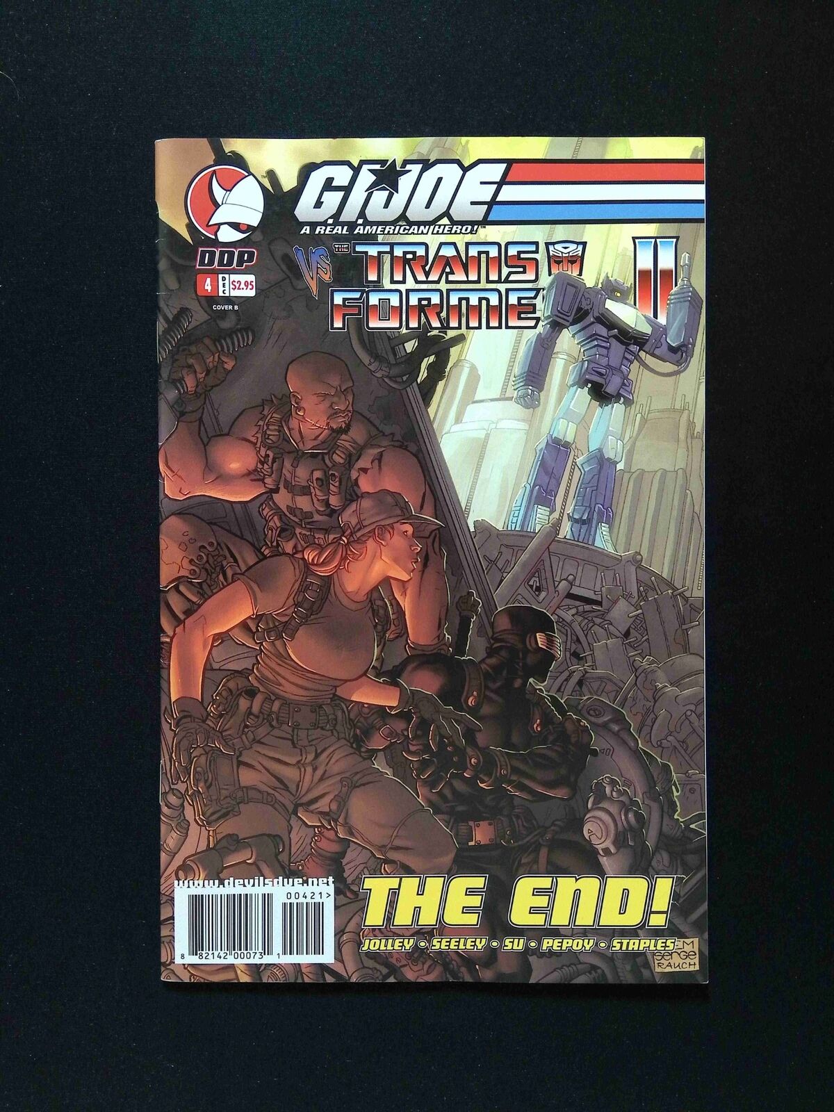 GI Joe Vs Transformers #4B (2ND SERIES) DEVILS DUE 2004 VF VARIANT COVER