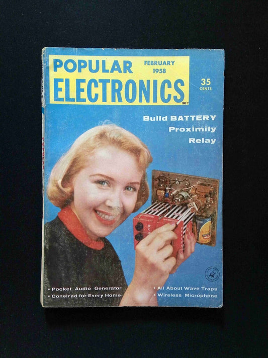Popular Electronics Magazine Build Battery Proximity Relay #2  1958 FN-