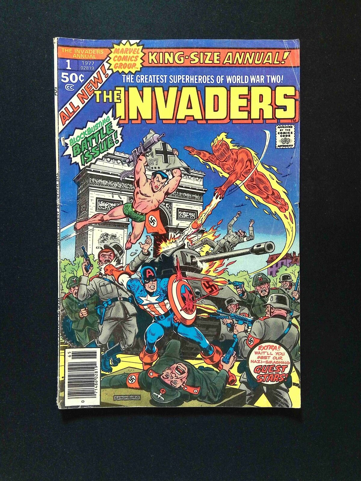 Invaders Annual #1  MARVEL Comics 1977 VG/FN NEWSSTAND