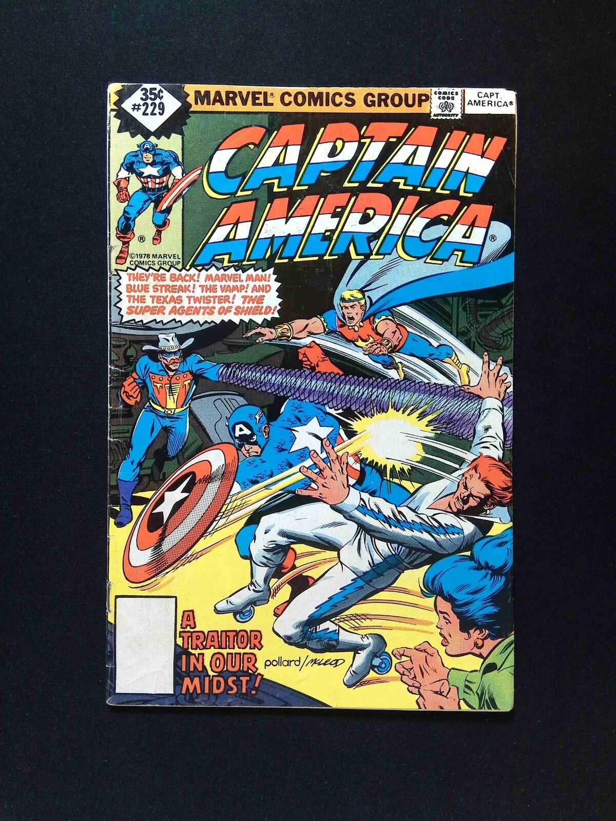 Captain America #229  MARVEL Comics 1979 VG/FN  WHITMAN VARIANT