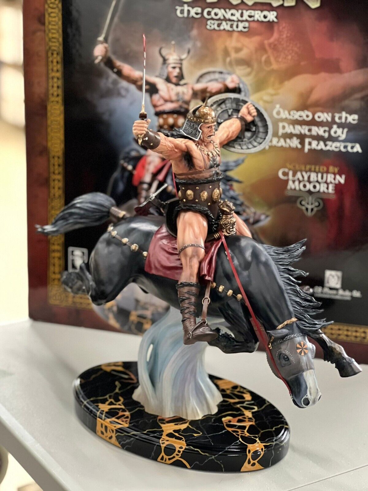 CLAYBURN CS MOORE CONAN THE CONQUEROR FRAZETTA 1/7 SCALE STATUE NEW 759/1500