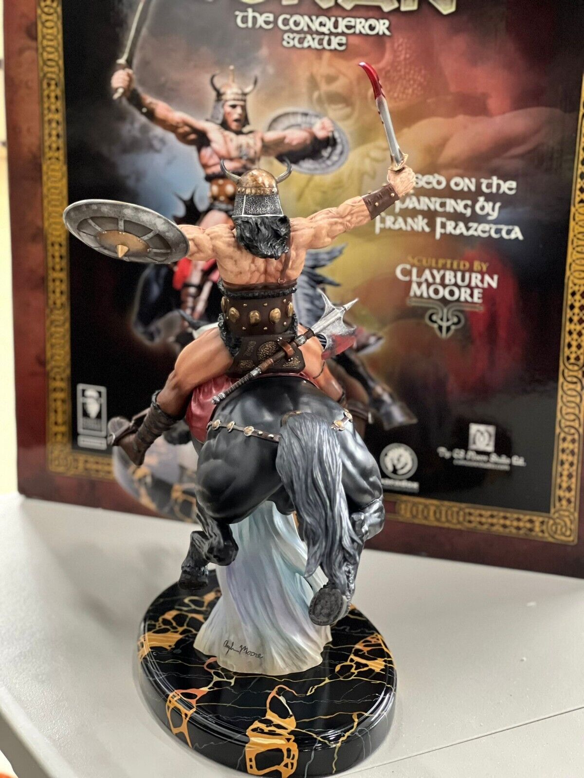 CLAYBURN CS MOORE CONAN THE CONQUEROR FRAZETTA 1/7 SCALE STATUE NEW 759/1500