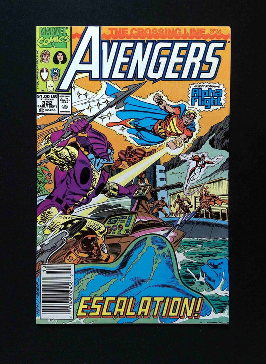 Avengers #322  MARVEL Comics 1990 VF NEWSSTAND