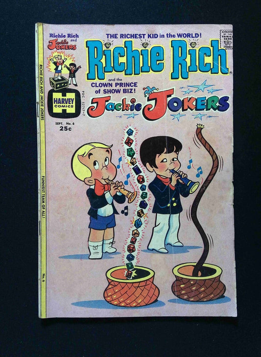 Richie Rich and Jackie Jokers #6  HARVEY Comics 1974 VG