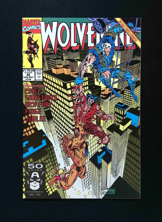 Wolverine #42D  MARVEL Comics 1991 NM-  VARIANT COVER
