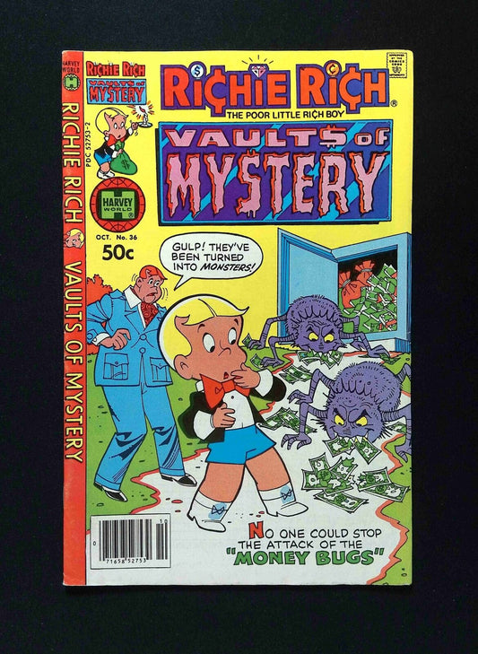 Richie Rich Vault of Mystery #36  Harvey Comics 1980 FN+ Newsstand