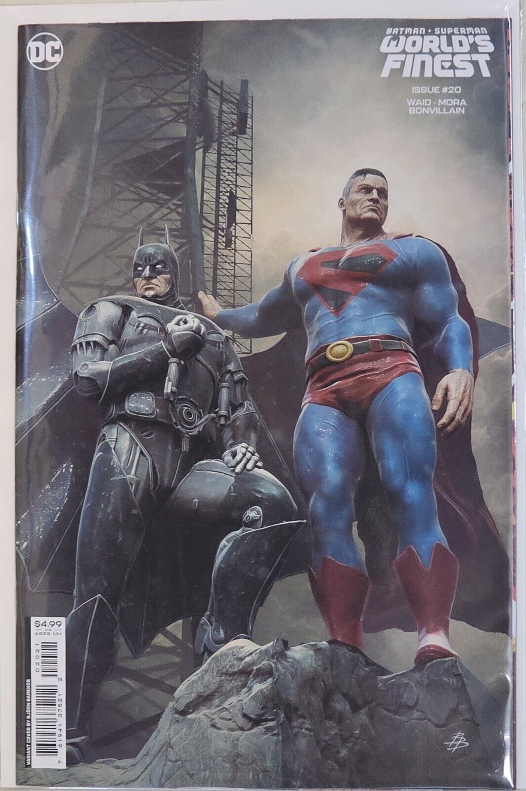 BATMAN/SUPERMAN: WORLDS FINEST #20 DC 2023 BJORN BARENDS CARDSTOCK VARIANT NM