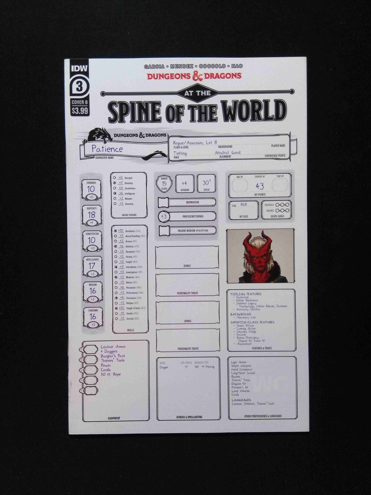 Dungeons and Dragons at the Spine of the World #3B IDW 2020 NM- Variant