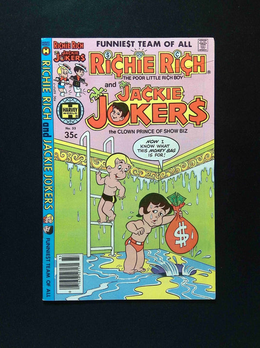 Richie Rich and Jackie Jokers #33  Harvey Comics 1979 VF- Newsstand