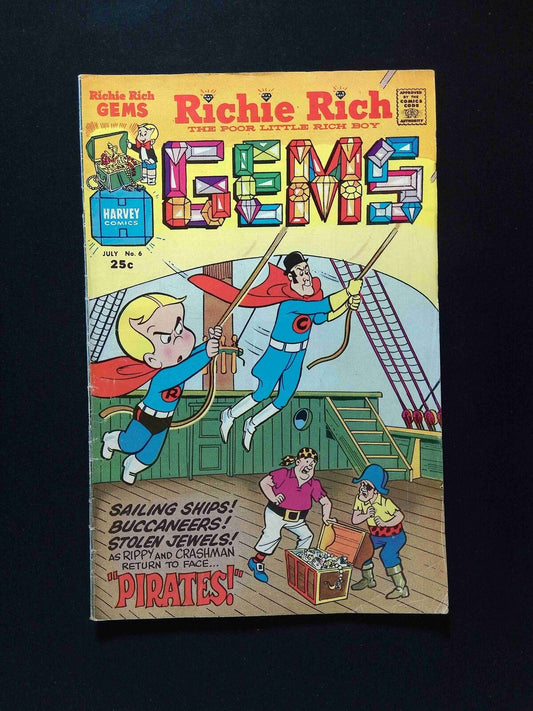 Richie Rich Gems #6  Harvey Comics 1975 FN-