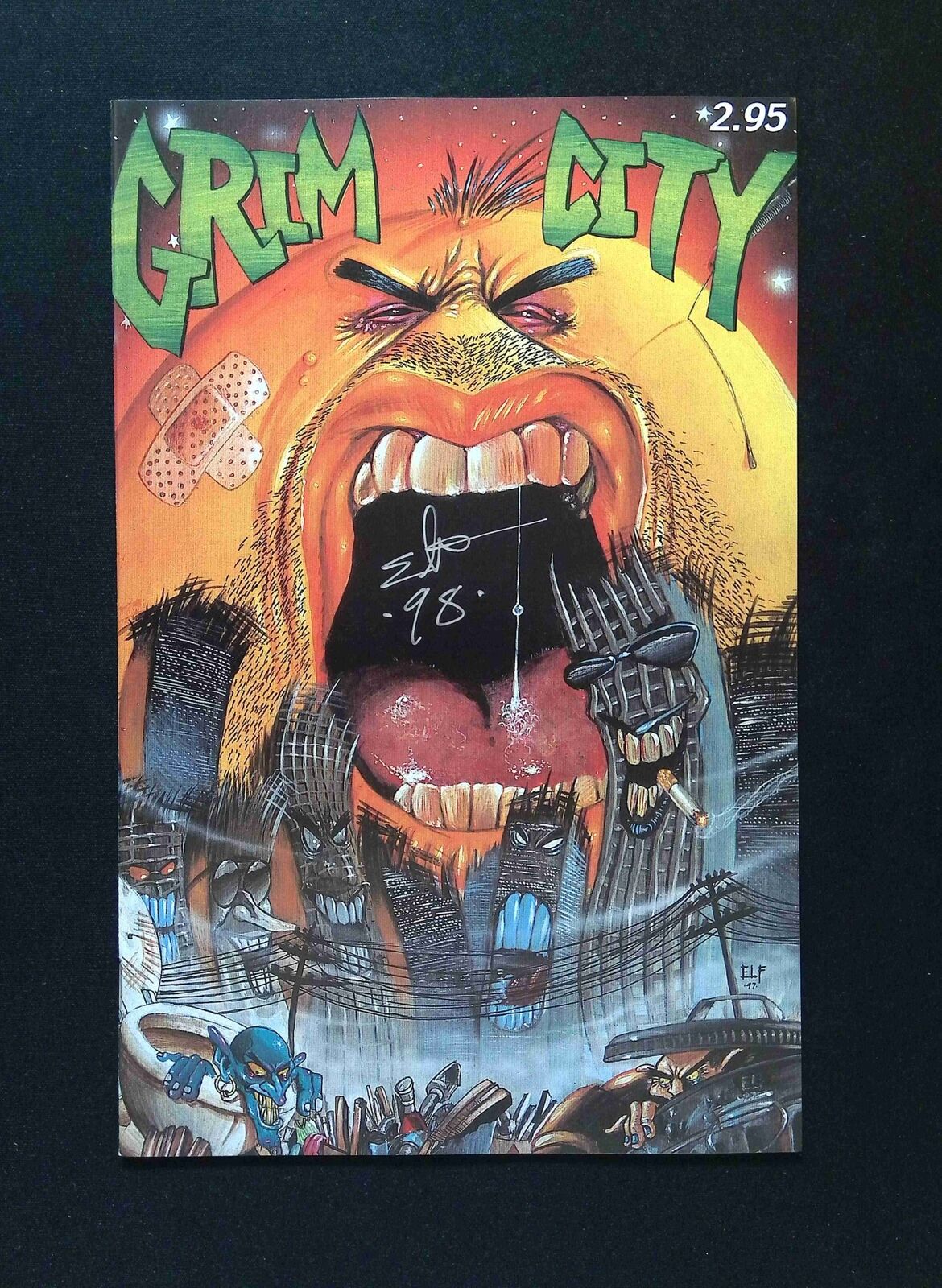 Grim City #1  MONGREL Comics 1997 NM-  SIGNED BY ELF