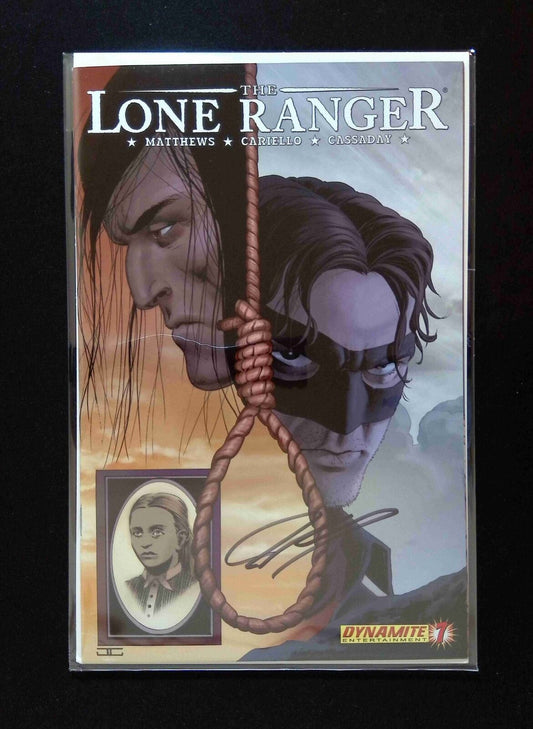 Lone Ranger #7B  DYNAMITE Comics 2007 NM-  COA Signed By JHON CASSADAY