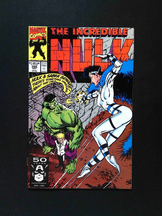 Incredible Hulk #386  MARVEL Comics 1991 VF/NM