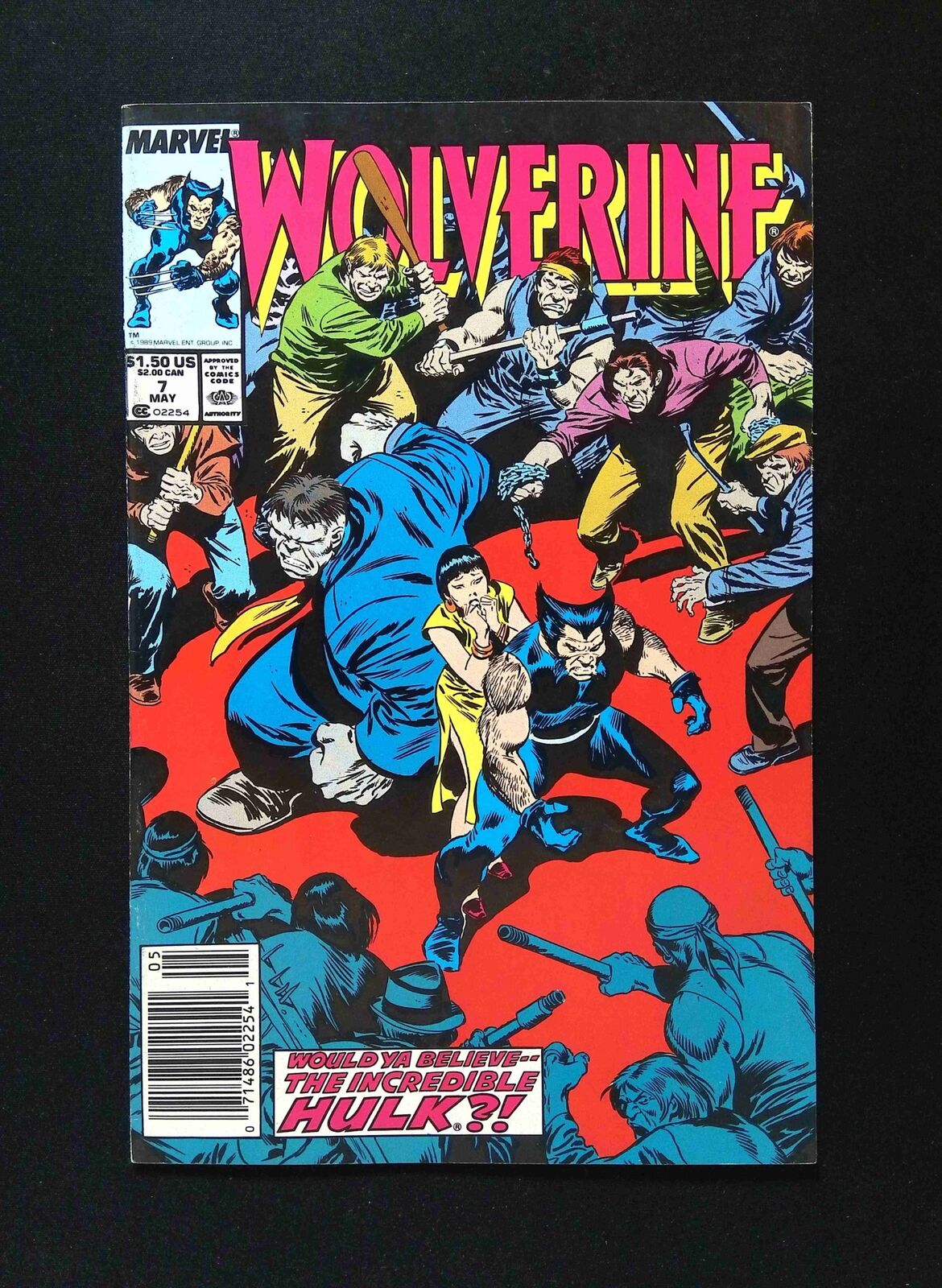 Wolverine  #7  MARVEL Comics 1989 VF+ NEWSSTAND