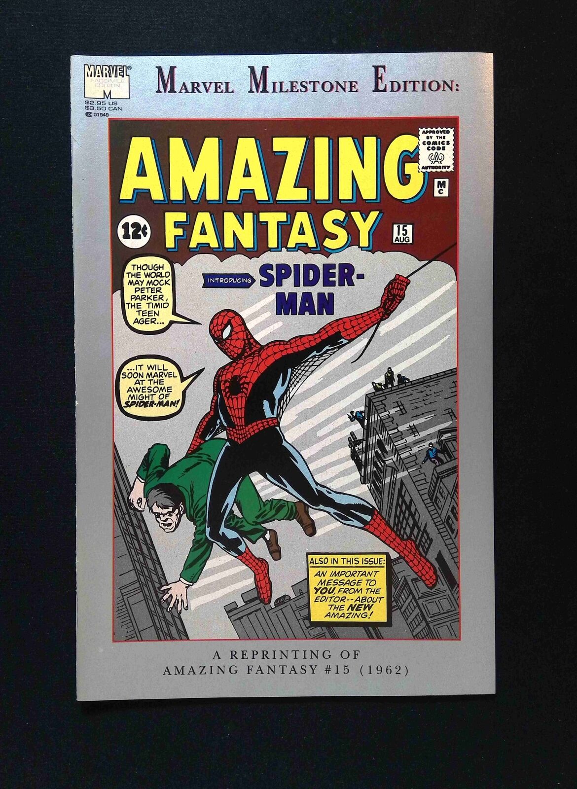 Marvel Milestone Edition Amazing Fantasy #15  MARVEL Comics 1992 NM-