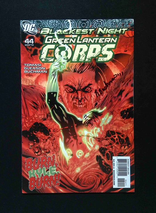 Green Lantern Corp #44  DC Comics 2010 VF-  Signed By REBECCA BUCHMAN