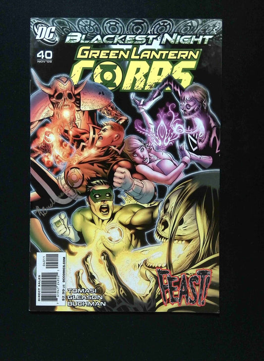 Green Lantern Corp #40  DC Comics 2009 VF+  Signed By REBECCA BUCHMAN