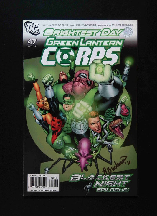 Green Lantern Corp #47  DC Comics 2010 VF  Signed By REBECCA BUCHMAN