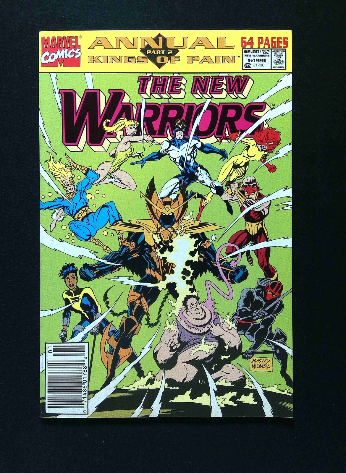 NEW Warrior Annual #1  MARVEL Comics 1991 VF NEWSSTAND