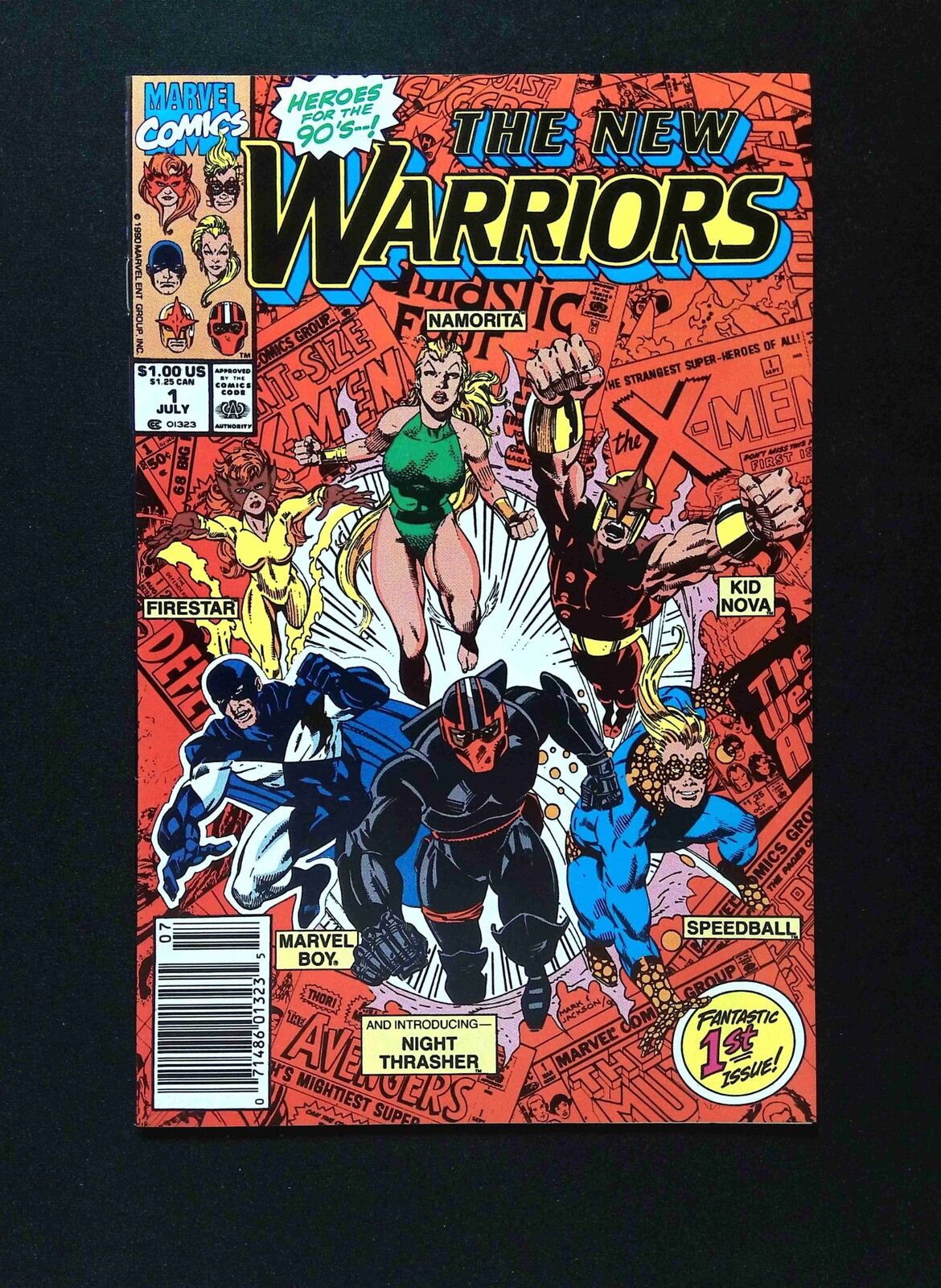 New Warrior #1  MARVEL Comics 1990 VF NEWSSTAND