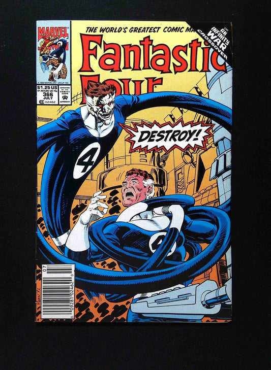 Fantastic Four #366  MARVEL Comics 1992 FN+ NEWSSTAND