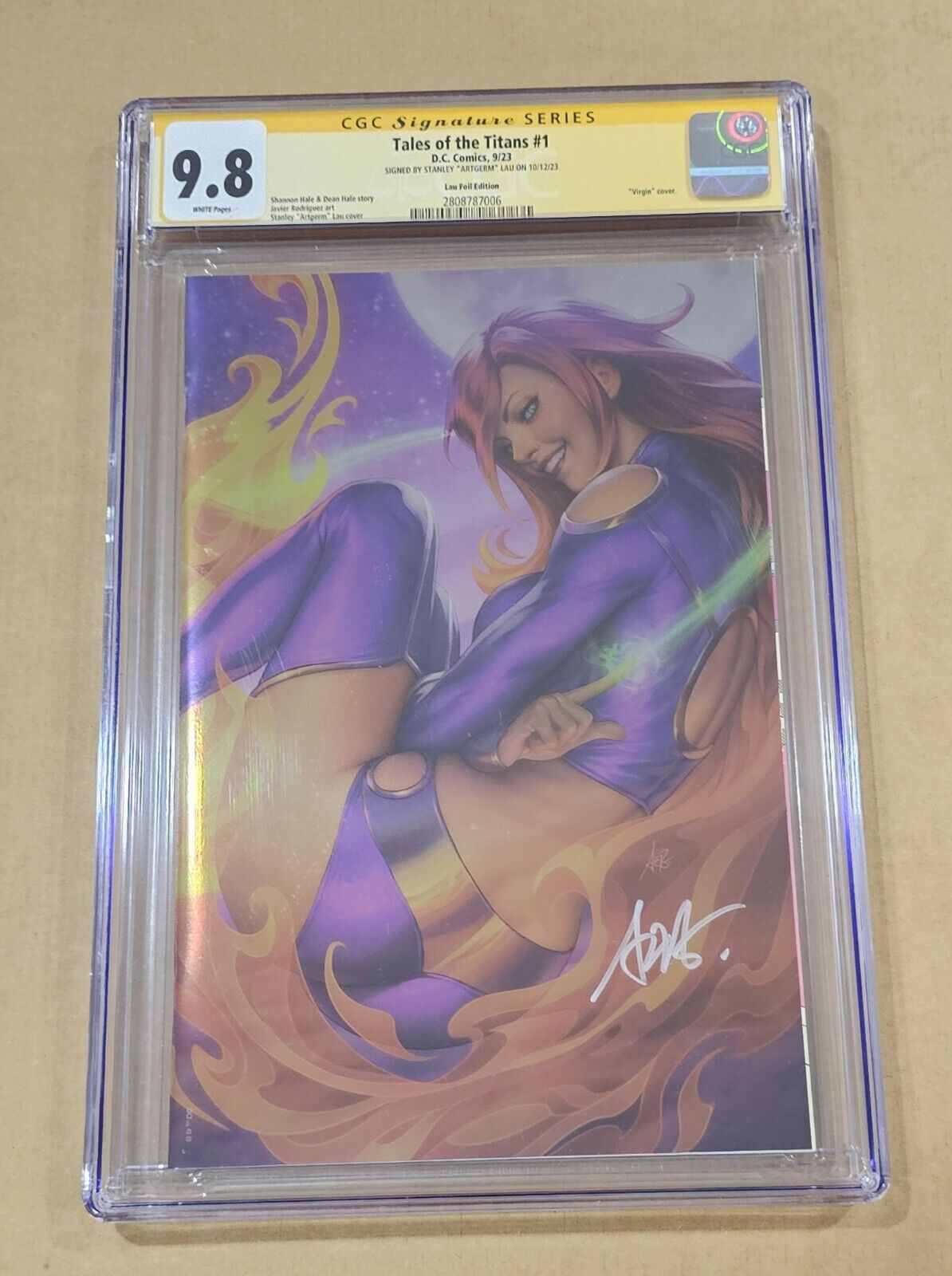 Tales of Titans #1 Stanley 'Artgerm' Lau Foil Variant CGC 9.8- Signed