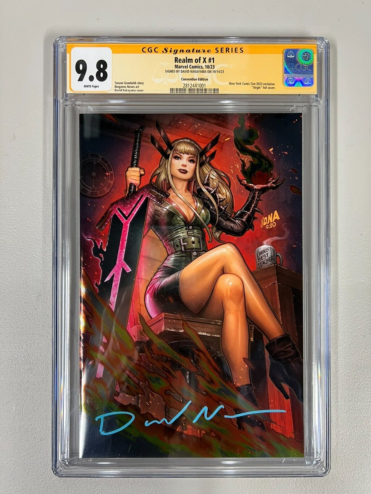 Realm of X #1 Marvel 2023 Signed David Nakayama Foil Virgin Variant CGC SS 9.8